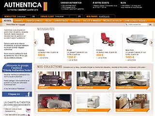 Authentica, vente en ligne de canapés cuir ou tissus