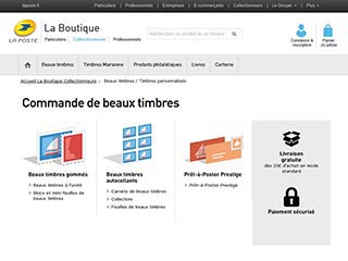 Mon timbre à moi, la boutique du timbre de la Poste