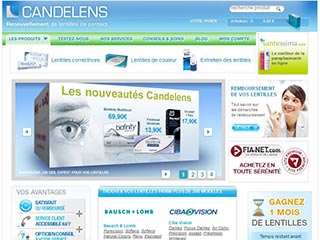 Candelens, renouvellement de lentilles de contact en ligne